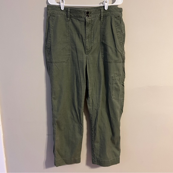 Madewell Green Cargo Lightweight Straight Leg Pants - Picture 3 of 4